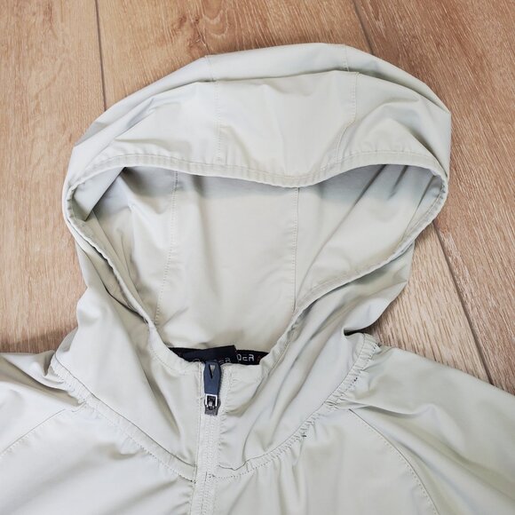 Spyder Windbreaker Jacket Mens Medium Beige Hoodie Full Zip Golf Hiking Outdoor - Picture 8 of 14